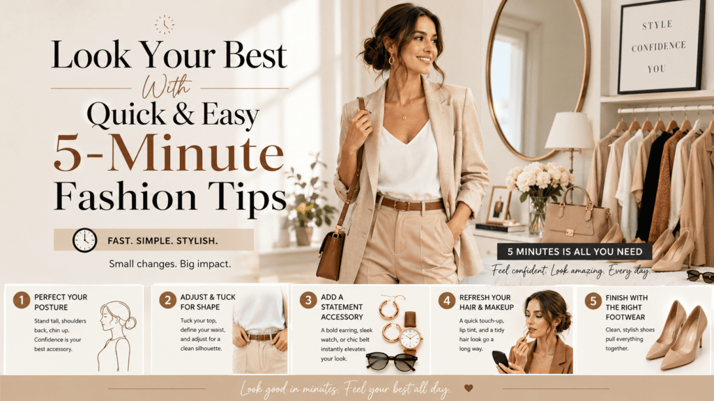Look Your Best with Quick & Easy 5-Minute Fashion Tips